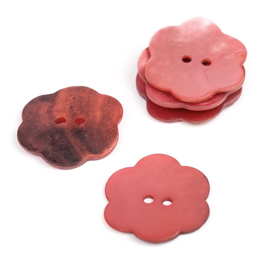 Drops: Nappi kukka 25mm, punainen