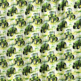 Digitrikoo: Vihreät pienet traktorit, valkoinen - vihreä