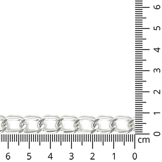 Laukkuketju hopea, 8 ja 12mm / 1m