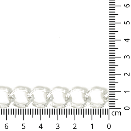Laukkuketju hopea, 8 ja 12mm / 1m