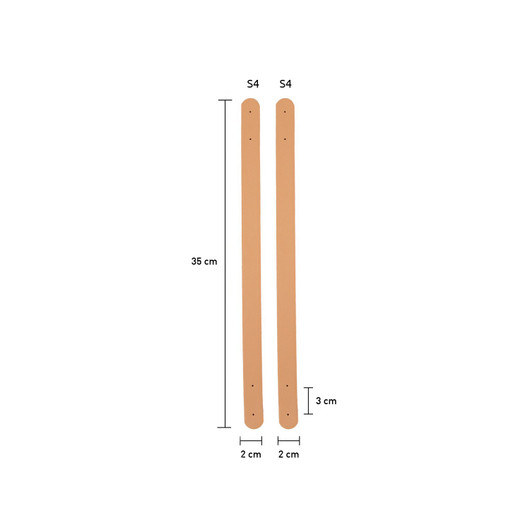 Katia: Laukun kahva keinonahka 2kpl, 35cm, vaaleanruskea