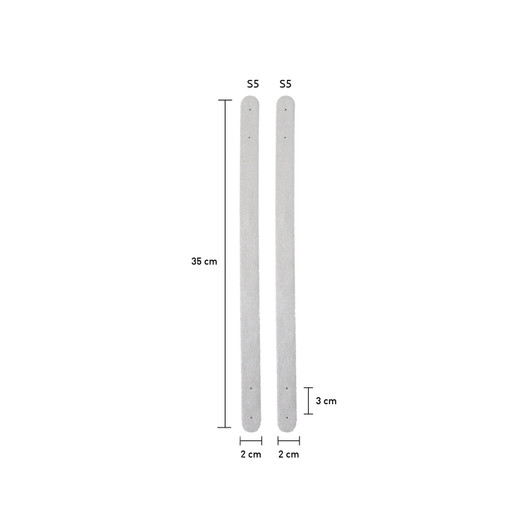 Katia: Laukun kahva keinonahka 2kpl, 35cm, hopea