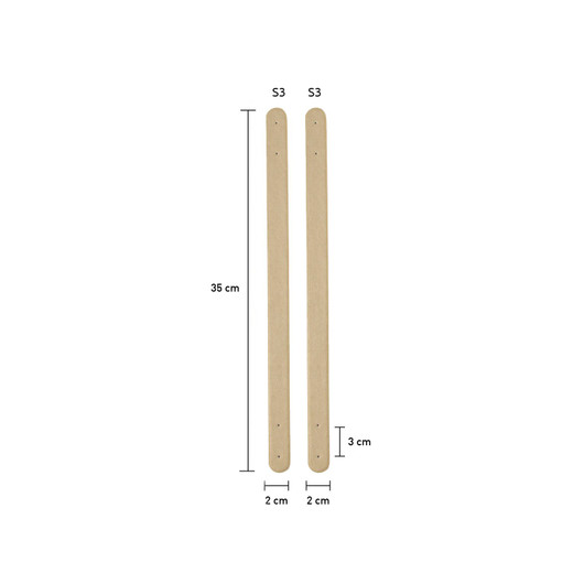Katia: Laukun kahva keinonahka 2kpl, 35cm, kulta / samppanja