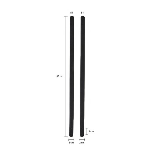 Katia: Laukun kahva keinonahka 2kpl, 60cm, musta