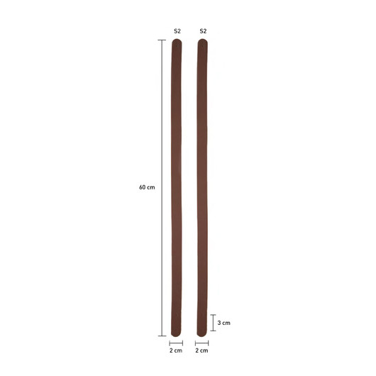 Katia: Laukun kahva keinonahka 2kpl, 60cm, tummanruskea