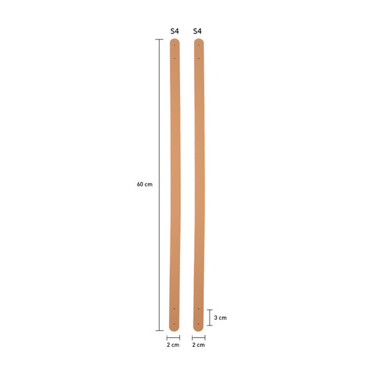 Katia: Laukun kahva keinonahka 2kpl, 60cm, vaaleanruskea