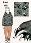 Mieli Design: BADGER slate green, joustocollege