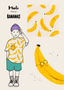 Mieli Design: BANANAS, luomupuuvillatrikoo