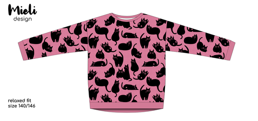 Mieli Design: BLACK CAT dark pink, joustocollege