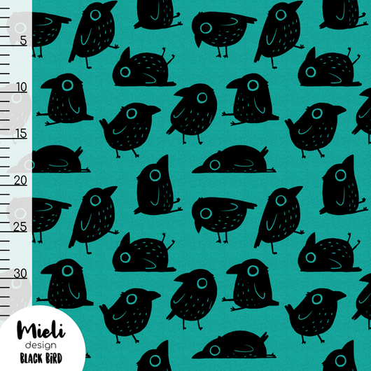 Mieli Design: BLACK BIRD emerald, joustocollege