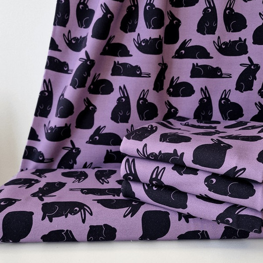 Mieli Design: BLACK BUNNY dark lilac, joustocollege