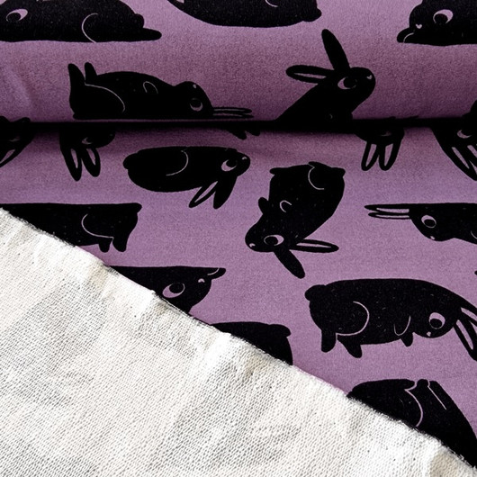 Mieli Design: BLACK BUNNY dark lilac, joustocollege