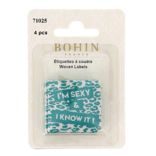 Bohin: Ompelumerkki 4kpl, I´m sexy & I know it