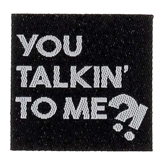 Bohin: Ompelumerkki 4kpl, You talkin' to me?