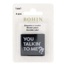 Bohin: Ompelumerkki 4kpl, You talkin' to me?