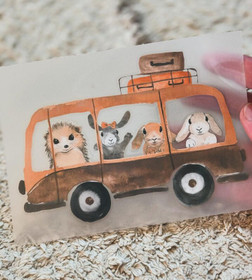 Kaverini silityskuva: Bussi, 10 cm x 14,5 cm 