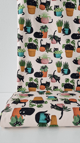 Mieli Design: CATS and PLANTS natural, luomupuuvillatrikoo