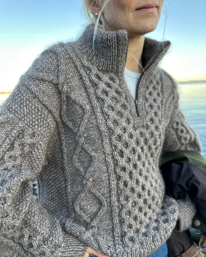 PetiteKnit: Dagmar Zipper Sweater -neuleohje 