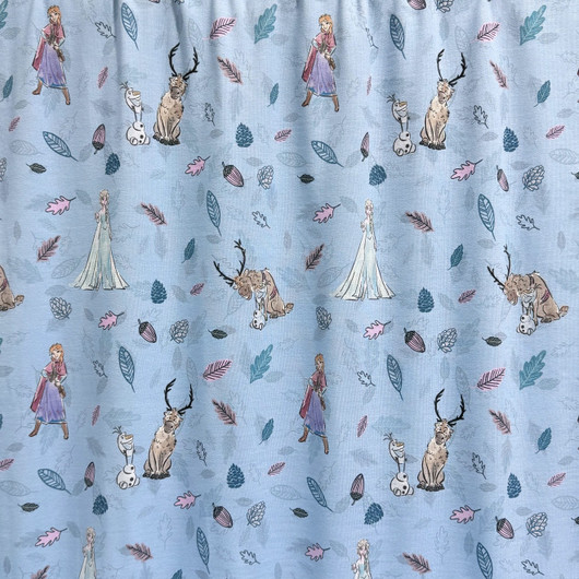 Frozen -trikookangas: Anna, Elsa ja lehdet, vaalea jeans