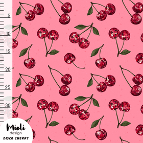 Mieli Design: DISCO CHERRY pink, luomupuuvillatrikoo