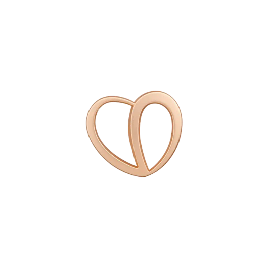 Prym: Sydän metallinappi 18mm, kulta