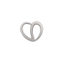 Prym: Sydän metallinappi 18mm, hopea