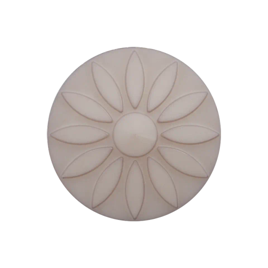 Prym: Kukka polyesterinappi 12mm, harmaa