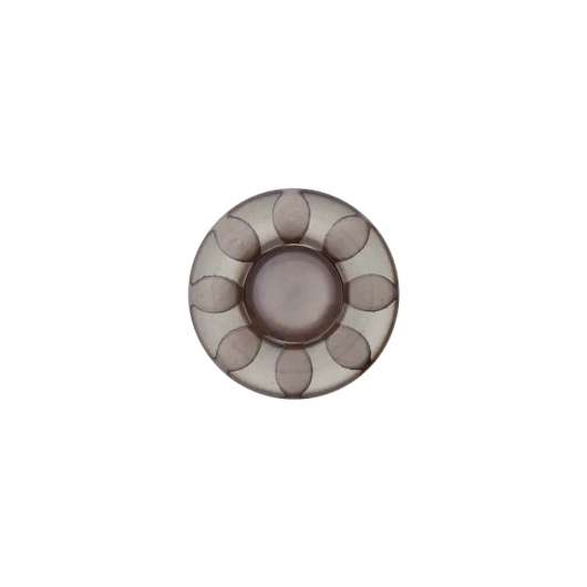 Prym: Kukka polyesterinappi 18mm, tummanharmaa
