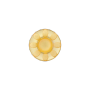 Prym: Kukka polyesterinappi 18mm, keltainen