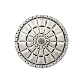 Prym: Kukka metallinappi 23mm, hopea