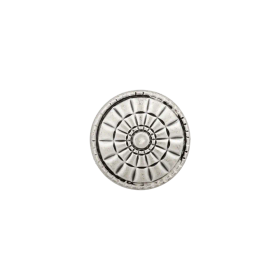 Prym: Kukka metallinappi 18mm, hopea