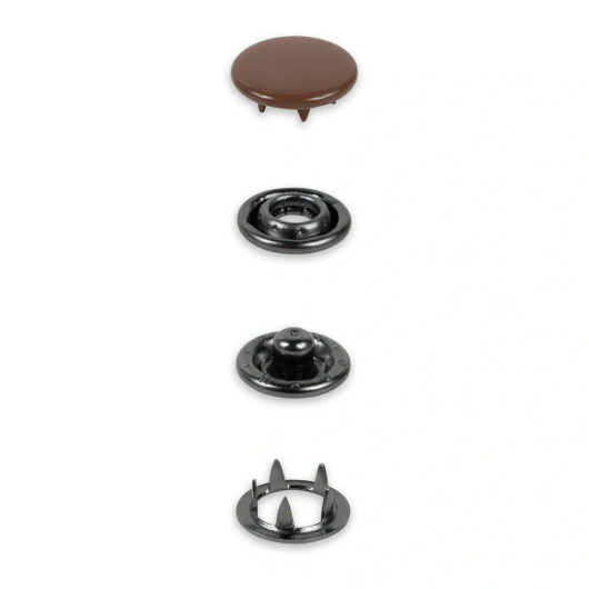 Prym: Jerseyneppari 12mm / 20kpl, ruskea