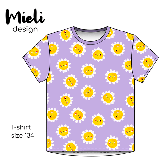 Mieli Design: HAPPY DAISY, luomupuuvillatrikoo