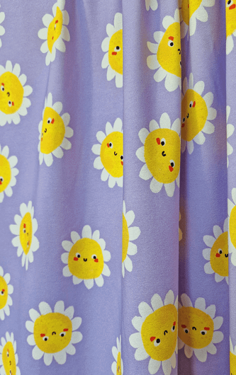 Mieli Design: HAPPY DAISY, luomupuuvillatrikoo
