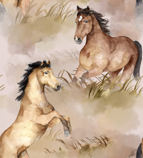 Hento Style: Puuvillatrikoo, Hevoset, hento roosa