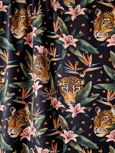 Mieli Design: HIDE N’ SEEK black, luomupuuvillatrikoo