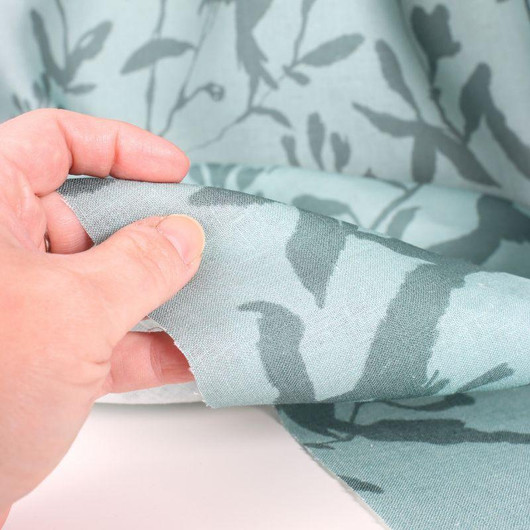 Ihka Clothing: Hummingbird pellava, Sea Green