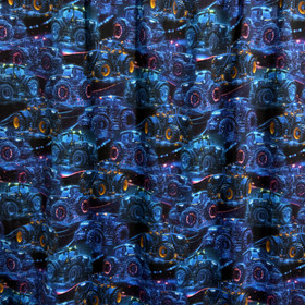 Digitrikoo: Valaistut traktori, sähkönsininen - keltainen - pinkki