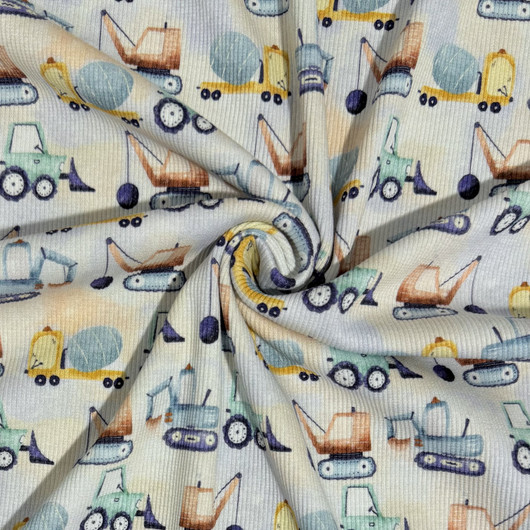 Ribbitrikoo: Työkoneet, vaaleansininen - vaaleanvihreä - ruoste