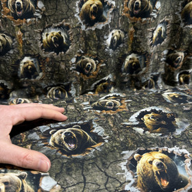 Digitrikoo: Karhut, harmaa - armeijanvihreä - ruskea