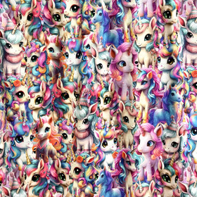 Digitrikoo: Yksisarviset ponit, monivärinen - valkoinen