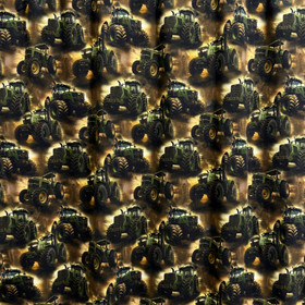 Digitrikoo: Vihreät traktorit, beige- tummanruskea