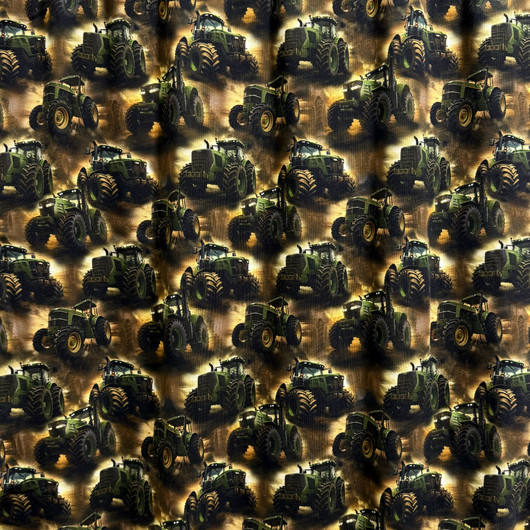 Digitrikoo: Vihreät traktorit, beige- tummanruskea