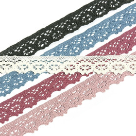 Puuvillapitsi 30mm / 1m, useita eri värejä