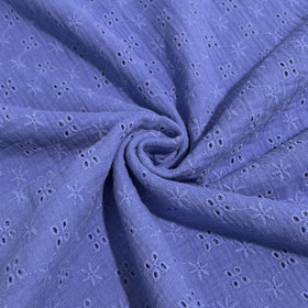 Brodeerattu Double gauze: Taivaansininen