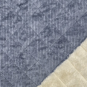 Vakosametti tikkikangas teddyvuorilla, jeans