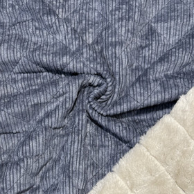 Vakosametti tikkikangas teddyvuorilla, jeans