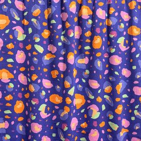 Digitrikoo: Leopard, sinivioletti - oranssi - pinkki