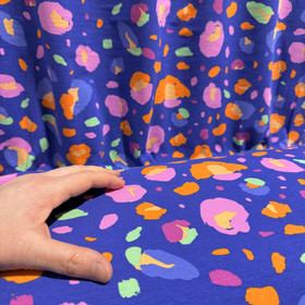 Digitrikoo: Leopard, sinivioletti - oranssi - pinkki