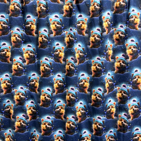 Digitrikoo: Koirat pipolla ja kaulaliinalla, tummansininen